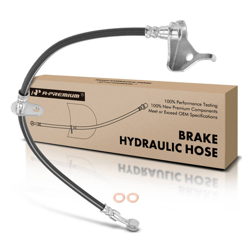 A-Premium Front Passenger Brake Hydraulic Hose Compatible with Honda Models - Fit 2009-2014, CR-Z 2011-2015, 1.5L - Replace# 01464SZTG01