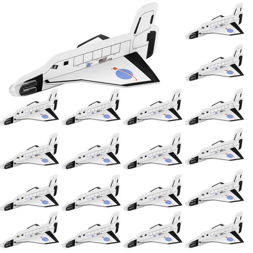 Lewtemi Set of 36 Space Shuttle Toys Plane Flying Toys Space Shuttle Toys Foam Airplane Glider Foam Toy for Outer Space Party Favors Birthday Party Indoor and Outdoor