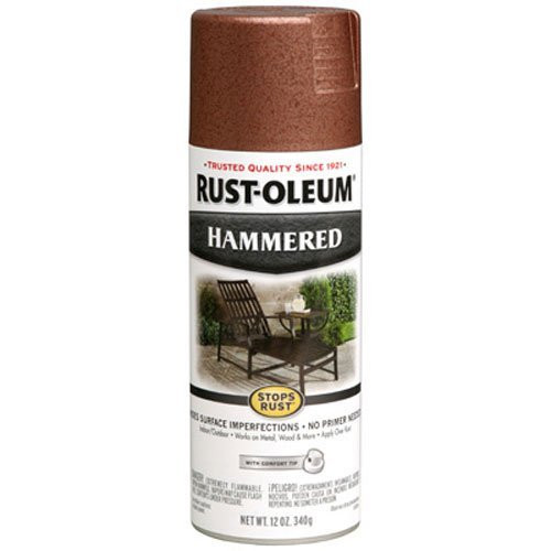 Rust-Oleum 210849 Hammered Metal Finish Spray, Copper, 12-Ounce