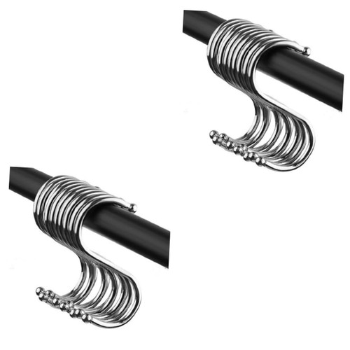 Cabilock 60 pcs Hooks for Hanging Metal Hanger Hooks Hanging Hooks s Hooks Rust Proof Hooks for Metal Hanger- Hook Curtain Hooks Jean Hooks for Closet Magnetic Hook Stainless Steel