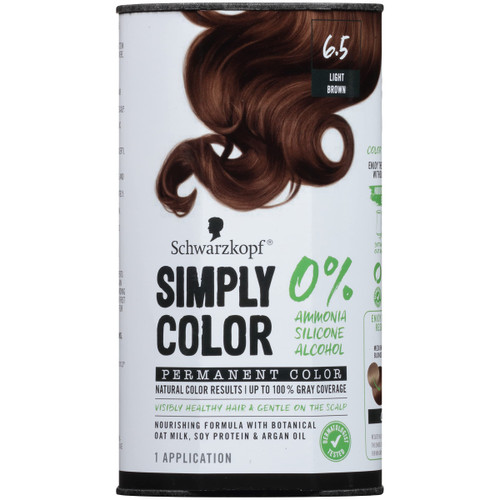 Schwarzkopf Simply Color Permanent Hair Color, 6.5 Light Brown