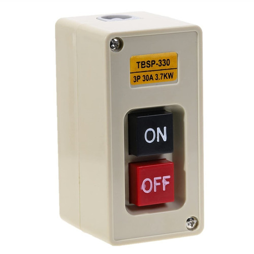 NYCR TBSP-330 3 Phase 3.7KW 30A Power Push Button Pushbutton Control on-Off Switch Panel