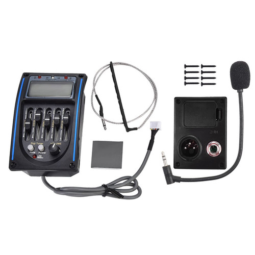 Wisecoco Guitar Pickup, Volume Control Cable Pick Up, 5 Band Preamp EQ Equalizer Piezo Digital Tuner Pickup for Acoustic Guitar
