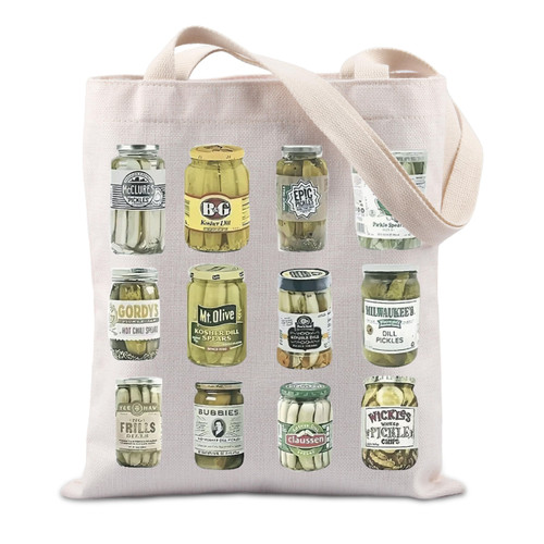 TIIMG Pickles Gift Dill Pickle Gift Vegetarian Gift Pickle Lovers Tote Bag (BG EPIC)