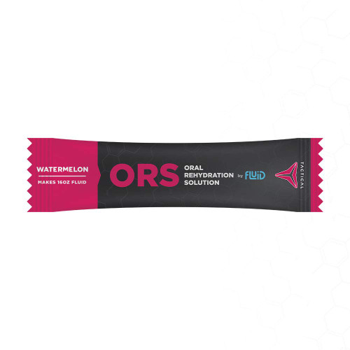 Fluid Tactical - ORS (Oral Rehydration Solution), Recover Faster, Extreme Dehydration Electrolytes, 12pack (Watermelon)