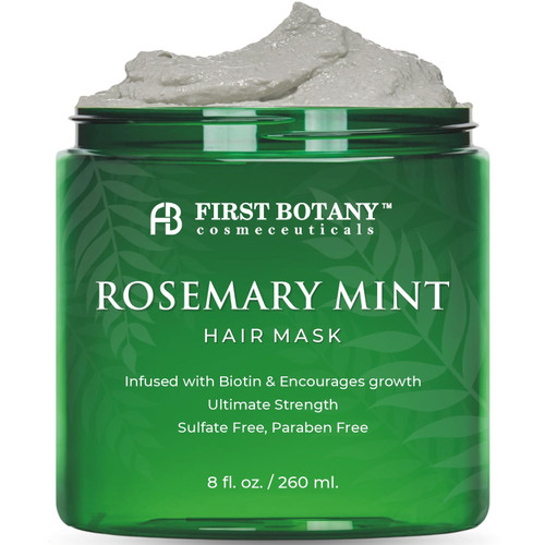 Rosemary Mint Biotin Mask - Restorative Deep Conditioning moisturizer w/ rosemary oil, for Dry Damaged Hair and growth, Sulfate Free treatment & hair care 8 oz Rosemary Mint Biotin Mask - Restorative Deep Conditioning moisturizer w/ rosemary oil, for Dry Damaged Hair and growth, Sulfate Free treatment & hair care 8 oz