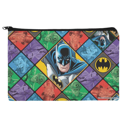 GRAPHICS & MORE Batman and Villains Pattern Makeup Cosmetic Bag Organizer Pouch
