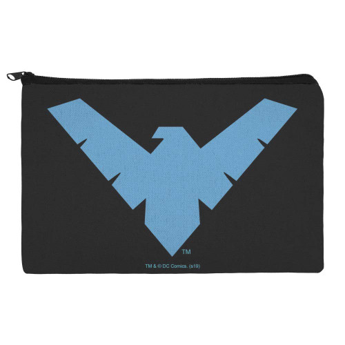 Batman Nightwing Logo Pencil Pen Organizer Zipper Pouch Case