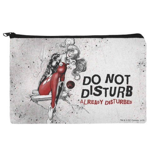 Harley Quinn Already Disturbed Pencil Pen Organizer Zipper Pouch Case