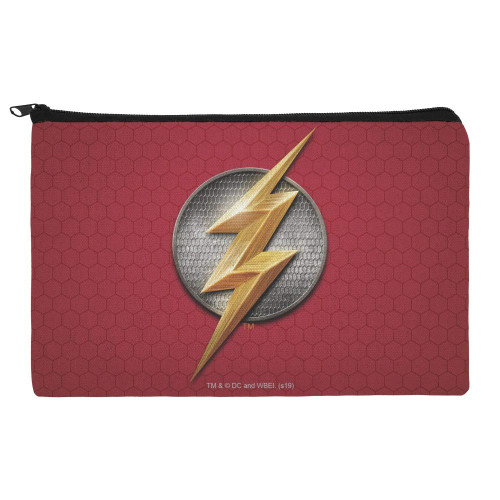 Justice League Movie Flash Logo Pencil Pen Organizer Zipper Pouch Case