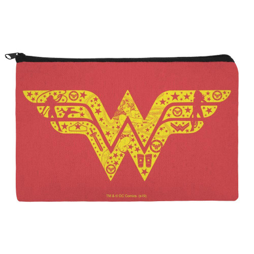 GRAPHICS & MORE Wonder Woman Wonder Woman Icons Logo Pencil Pen Organizer Zipper Pouch Case