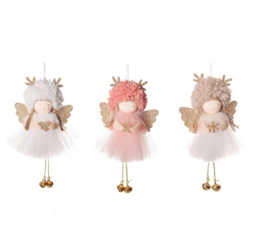 Insvog 3Pcs Angel Plush Doll Ornaments, Fairy Christmas Tree Hanging Decorations Cute Angel Bells Xmas Hanging Ornaments Decorative Plush Angel Doll Pendants for Christmas Thanksgiving Halloween Decor Insvog 3Pcs Angel Plush Doll Ornaments, Fairy Christmas Tree Hanging Decorations Cute Angel Bells Xmas Hanging Ornaments Decorative Plush Angel Doll Pendants for Christmas Thanksgiving Halloween Decor