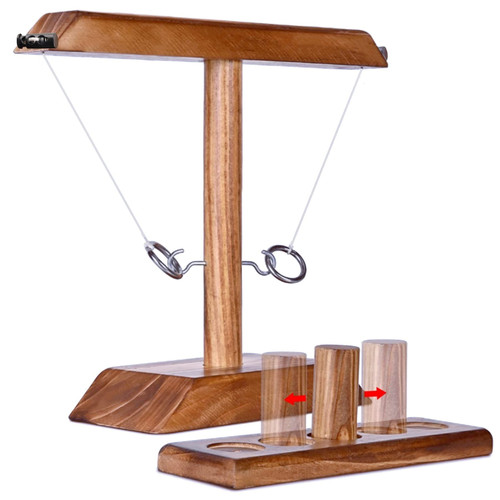 Hook and Ring Game with Shot Ladder, Ring Toss Game for Adults, Wooden Ring Hook Tossing Game Yard Games, Tabletop Ring Hook Game for Adults Party and Family Game Night Hook and Ring Game with Shot Ladder, Ring Toss Game for Adults, Wooden Ring Hook Tossing Game Yard Games, Tabletop Ring Hook Game for Adults Party and Family Game Night
