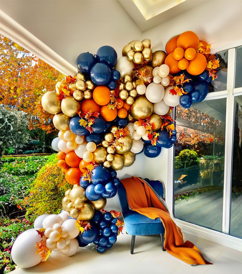 Fall Balloon Garland kit 140pcs double stuffed Burnt Orange Cream peach Gold Navy blue balloons for Autumn Boho Baby Shower Bridal Shower fall in love engagement party decorations Fall Balloon Garland kit 140pcs double stuffed Burnt Orange Cream peach Gold Navy blue balloons for Autumn Boho Baby Shower Bridal Shower fall in love engagement party decorations