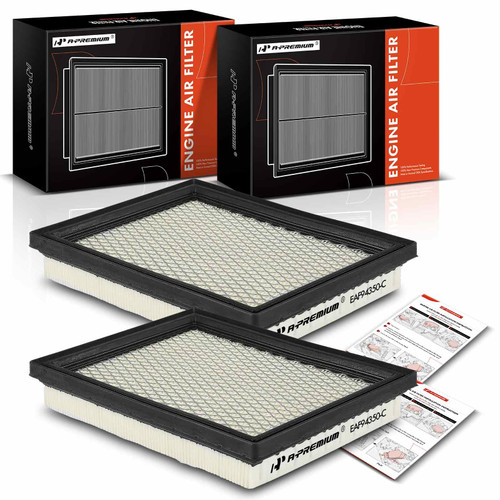A-Premium 2-PC Engine Air Filter Compatible with Mini Cooper 2002 2003 2004 2005 2006 2007 2008 1.6L, Replace# 13721477840