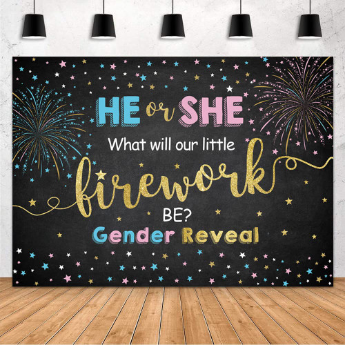 MEHOFOND Firework Gender Reveal Party Backdrop He Or She What Will Our Little Firework Be Star Photography Background Boy Or Girl Black Gold Banner Decoration Baby Shower Photo Studio Props 7x5ft MEHOFOND Firework Gender Reveal Party Backdrop He Or She What Will Our Little Firework Be Star Photography Background Boy Or Girl Black Gold Banner Decoration Baby Shower Photo Studio Props 7x5ft