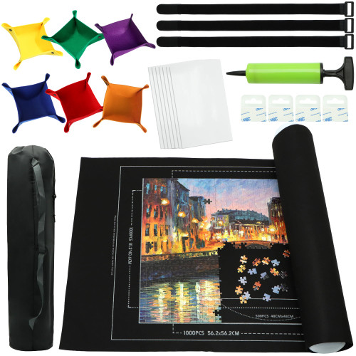 3000pieces Jigsaw Puzzle Roll Mat Puzzle Storage Puzzle Saver, Jigsaw Puzzle Mat Roll Up, Puzzle Mat, Environmental Friendly Material, Store Jigsaw Puzzles Up to 3,000 Pieces