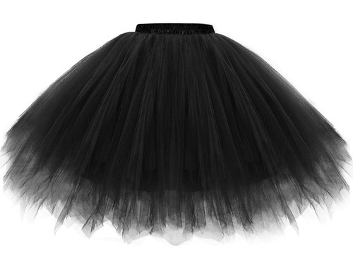 Tutu Skirt for Women,Adult Women's Tutu Skirt Layered Tulle Skirt Ballet Bubble Dance Party Halloween Tutu Costume Black S