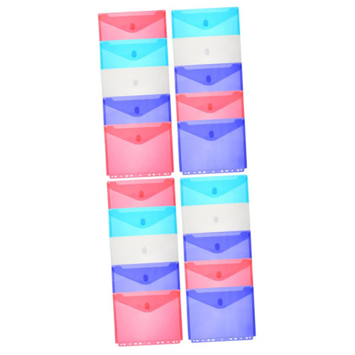 Ciieeo 20 Pcs File Holder Office Project Pocket Binder Plastic Envelope Folder Clear Storage Tote Document Binder Pockets Plastic envelopes Practical File folders pp Button a4 Office Bag