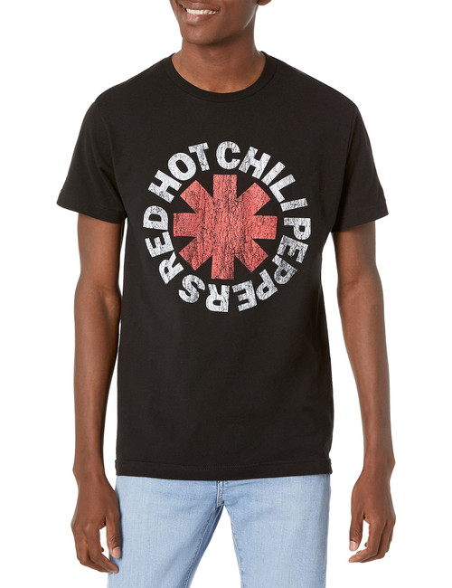 Red Hot Chili Peppers mens Red Hot Chili Peppers Classic Asterisk T-shirt T Shirt, Black, Small US