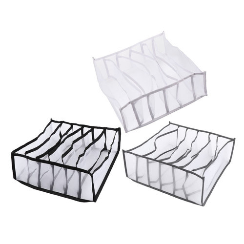 Cabilock 3Pcs Boxes underwear storage box Underwear Dividers Organizer underwear drawer dividers Bra Divider clothes storage bags Closet Underwear Organizer boxed panties nylon
