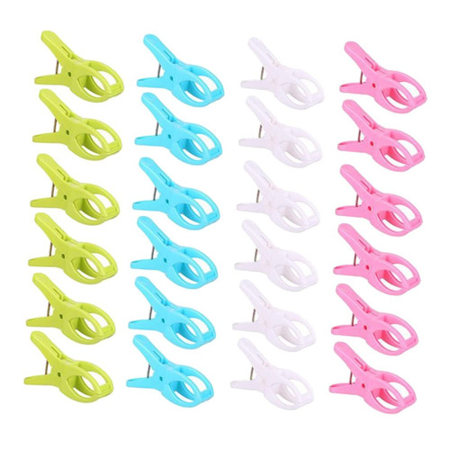 Cabilock 20pcs Beach Chair Clips Plastic Laundry Clip Clothes clamp Beach Towel Clamps Drying Clothing Clips Towel pegs Plastic clothespins Windproof Clothes pins Windbreaker Clip Quilt