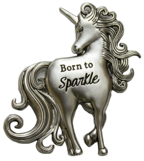 Unicorns Magical Inspirational Zinc Pocket Charm with Story Card (Sparkle)