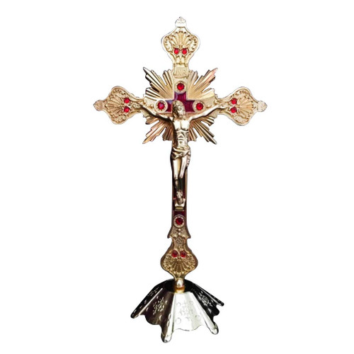 Church Relics Figurines Crucifix Jesus Christ Prayer on The Stand for Cross Deco