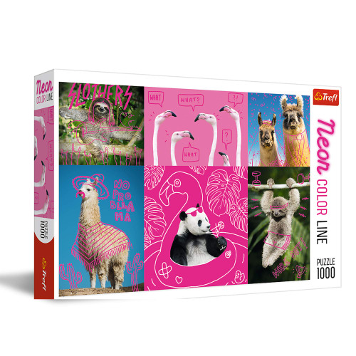 TREFL 1000 Piece Jigsaw Puzzles, Crazy Animals, Silly Animals, Panda, Llama, Sloth, Flamingo, Adult Puzzles, Trefl 10594 TREFL 1000 Piece Jigsaw Puzzles, Crazy Animals, Silly Animals, Panda, Llama, Sloth, Flamingo, Adult Puzzles, Trefl 10594