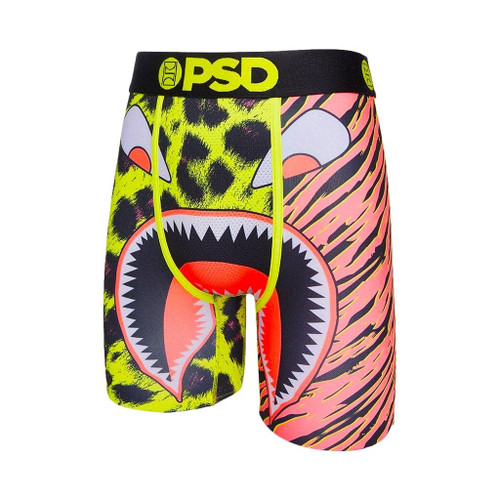 PSD Men's Wf Neon Cats Red Boxer Briefs, Red, XXL