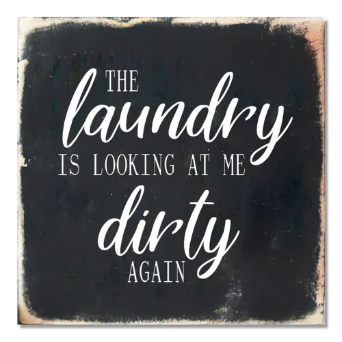Alioyoit Rustic Wooden Sign Home Decorative Plaque Laundry Distressed Look Wood Sign Wall Hanging Art Decoration Home Decor for Laundry Room Farmhouse Living Room Door Gate Funny Laundry Decoration