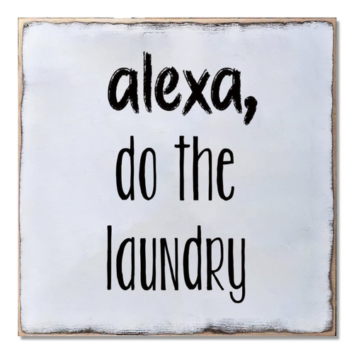 Alioyoit Rustic Wood Sign Laundry Decoration Do The Laundry Distressed Look Decorative Wooden Sign with Funny Saying Wall Hanging Plaque Home Decor for Laundry Room Farmhouse Laundry Wall Decor