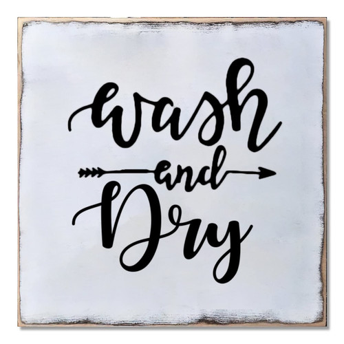 Alioyoit Rustic Wood Sign Laundry Decoration Wash Dry Laundry Distressed Look Decorative Wooden Sign with Funny Saying Wall Hanging Plaque Home Decor for Laundry Room Farmhouse Laundry Wall Decor