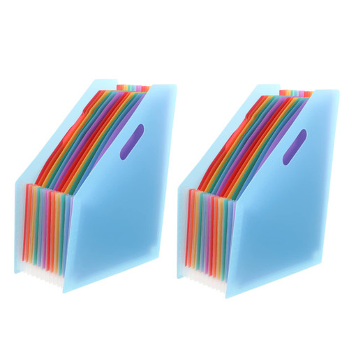 Ciieeo 2pcs Organ Pack Folder Magazine Divider Document Storage Folder Accordion File Folder Expandable File Organizer Plastic File Folder Accordian Folder File Organizer A4 Vertical
