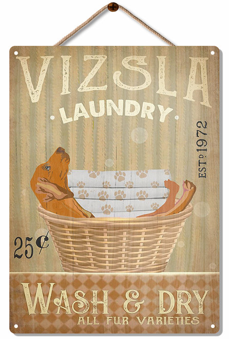 Rustic Laundry Room Laundry Vizsla Wash and Dry Wood Decorations for Crafts Wood Sign Home Decor Wall Wooden Signs Rustic Art Wall Decorations for Home Laundry Room 12x8 inch