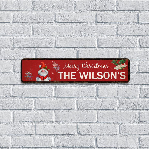 Porch Signs And Decor Outdoor Merry Christmas Customized Street Sign 4x18 Inch Personalized Baby 1st Christmas Tin Sign Retro Style Sign Vintage for Bar Laundry Room Yard Ranch Pub Aluminum Sign