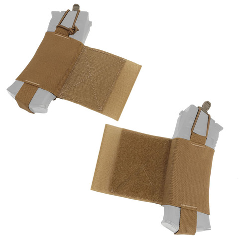 Hdlsina Tactical Vest Side Mag Holder Magazine Holster Interphone Pouch Tactical Vest Extension Bag with Hook and Loop Cummerbund Insert Panel Quick Attached and Fixed (Tan)