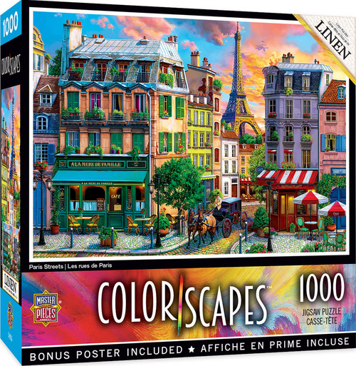 Masterpieces 1000 Piece Jigsaw Puzzle for Adults, Family, Or Kids - Paris Streets - 19.25"x26.75" Masterpieces 1000 Piece Jigsaw Puzzle for Adults, Family, Or Kids - Paris Streets - 19.25"x26.75"