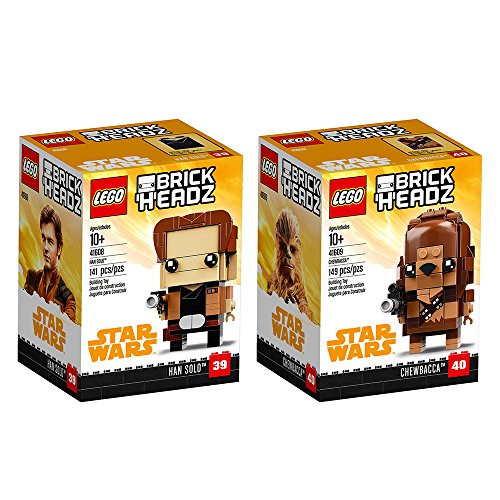 LEGO Brickheadz Han Solo & Chewbacca Bundle, Solo: A Star Wars Story (290 Pieces)