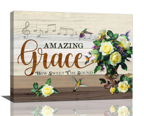 Farmhouse Floral Wall Decor Rustic Country Flowers Hummingbird Pictures Wall Art Amazing Grace Painting Canvas Print Framed Home Artwork For Bathroom Bedroom Kitchen Office 16"x12" Farmhouse Floral Wall Decor Rustic Country Flowers Hummingbird Pictures Wall Art Amazing Grace Painting Canvas Print Framed Home Artwork For Bathroom Bedroom Kitchen Office 16"x12"