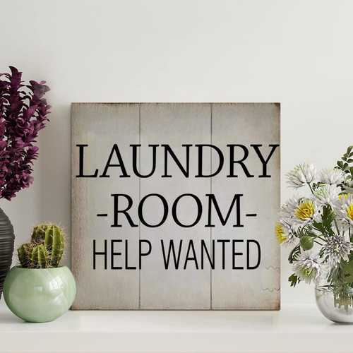 LITTLEGROVE SEEDS Rustic Wooden Pallet Sign Laundry Room Help Wanted Signs with Inspirational Quotes 8x8in Farmhouse Wall Decor Wall Art Wall Hanger for Home Bedroom Living Room Wedding Gifts LITTLEGROVE SEEDS Rustic Wooden Pallet Sign Laundry Room Help Wanted Signs with Inspirational Quotes 8x8in Farmhouse Wall Decor Wall Art Wall Hanger for Home Bedroom Living Room Wedding Gifts