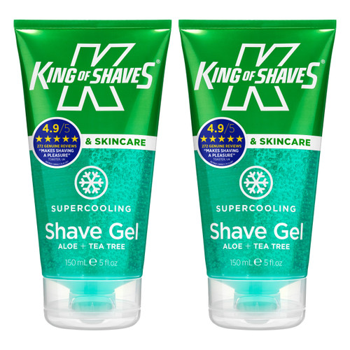 King of Shaves Cooling Aloe Vera Low Foam Shaving Gel for Men 175ml TWIN PACK