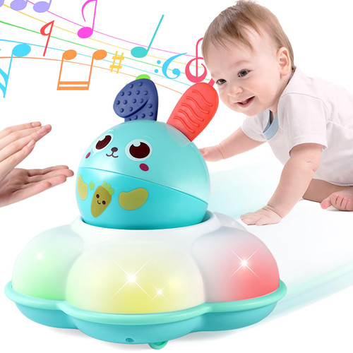 Baby Crawling Toys, Ounkuur Infant Tummy Time Toys with Light & Sound, Teether, USB Rechargeable, Interactive Musical Baby Toys 12-18 Months for 1 Year Old First Birthday Gifts Baby Crawling Toys, Ounkuur Infant Tummy Time Toys with Light & Sound, Teether, USB Rechargeable, Interactive Musical Baby Toys 12-18 Months for 1 Year Old First Birthday Gifts