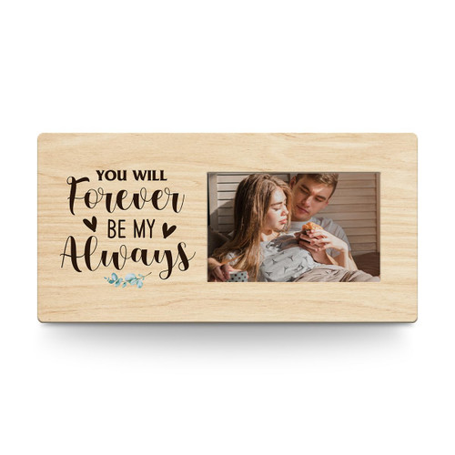 AOZHUO Wedding Gift Engagement Gifts Photo Frame Gift for Girlfriend Picture Frames for Couples Birthday for Boyfriend Ideas Wood Picture Frame Romantic Gifts for Him Her Husband Wife