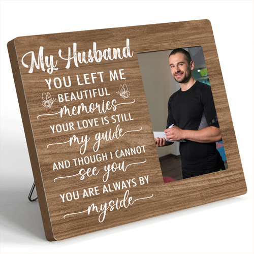 HEWBE Memorial Gifts for Loss of Husband - Sympathy Gifts for Loss of Husband Photo Frame Fits 4x6 In Photo