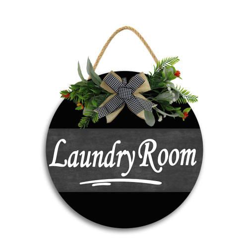 Lefangovs-Laundry Room Hanging Signs 12x12In Wood Sign for Home Bathroom Decoration,Farmhouse Laundry Room Decor Rustic Wall Art
