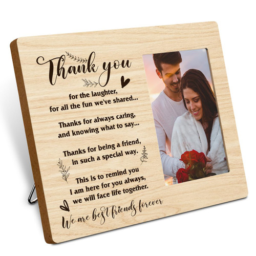 Jztco Farmhouse Picture Frames Gifts for Best Friends Women Thank You Gifts Photo Frames Bestie Gifts Birthday Christmas Friendship Long Distance Gifts for Her Big Sister BFF Soul Sister Gifts