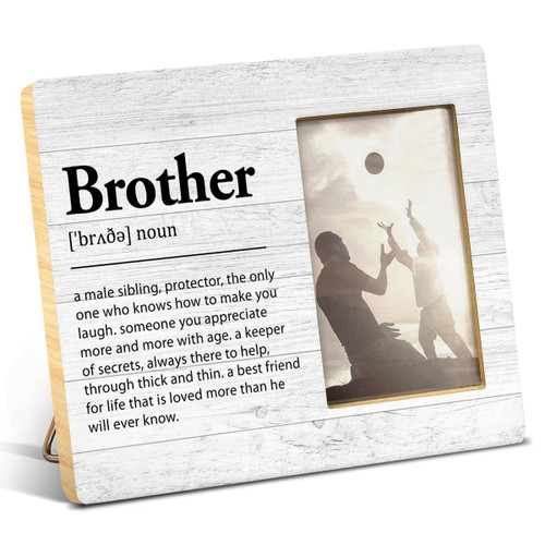 Yuzi-n Best Brother Gifts, Brother Gifts From Brother Sister, Meaningful Gift for Brother, Brother Definition Wood Picture Frame for 4x6 Inches Photo Yuzi-n Best Brother Gifts, Brother Gifts From Brother Sister, Meaningful Gift for Brother, Brother Definition Wood Picture Frame for 4x6 Inches Photo