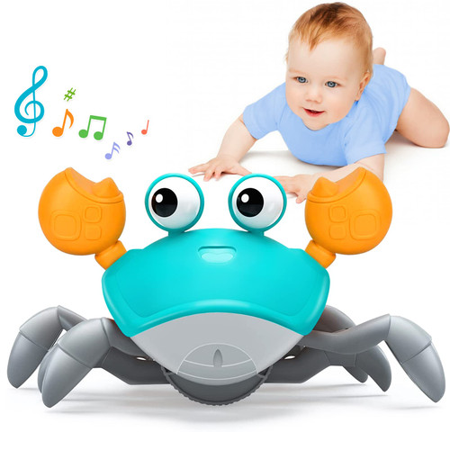 Aitbay Crawling Crab Baby Toy - Rechargeable Tummy Time Baby Walking Toys with Music and LED Light, Sensory Toys for Infant Toddler Boys Girls Gifts Aitbay Crawling Crab Baby Toy - Rechargeable Tummy Time Baby Walking Toys with Music and LED Light, Sensory Toys for Infant Toddler Boys Girls Gifts