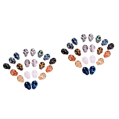 EXCEART 200 pcs Electroplating Skull Crystal Spacer Beads Skull Loose Beads Crystal Skull Beads Charm Bracelets Handmade Earrings Halloween Earrings Skull Shaped Beads Jewelry DIY Beads EXCEART 200 pcs Electroplating Skull Crystal Spacer Beads Skull Loose Beads Crystal Skull Beads Charm Bracelets Handmade Earrings Halloween Earrings Skull Shaped Beads Jewelry DIY Beads